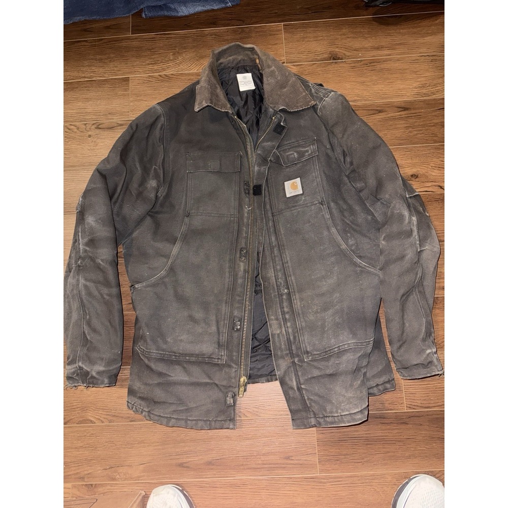 Vintage Carhartt 03/01 Y2K Canvas Workwear Jacket 14806 46 Tall